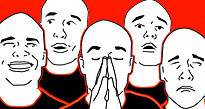 zing, bid, huil, lach